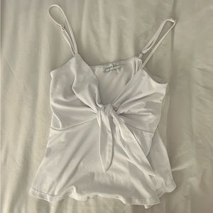 ZARA WHITE BOW TIE TANK TOP